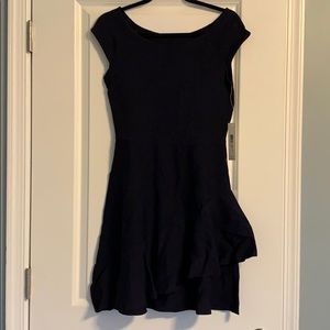 Eliza J double ruffle dress navy